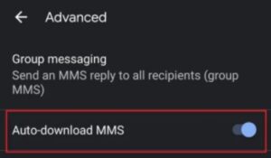 Enable Auto-Download MMS