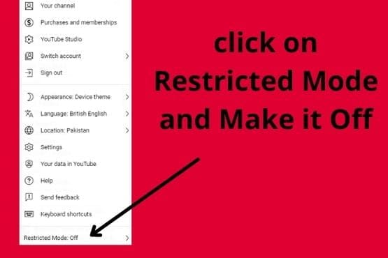 how to take youtube off restricted mode