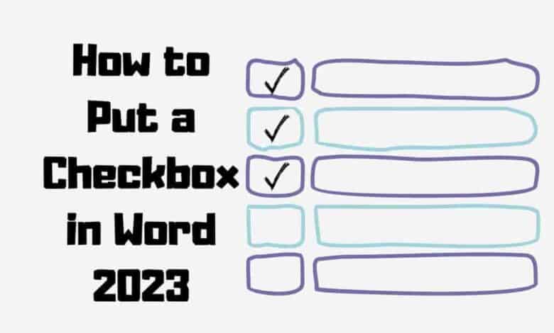 How to put a checkbox in word
